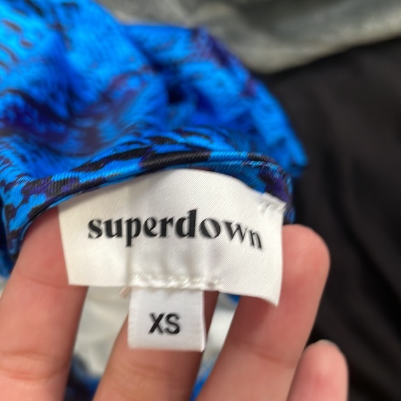 worn once, great condition, Superdown blue snakeskin mini dress - Picture 3 of 3